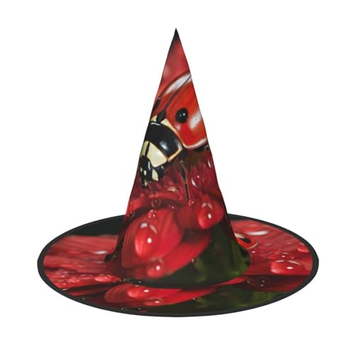 BREAUX Marienkäfer Blumendruck Halloween Hexe und Zauberer Hut Hexenkostüm für Themendekoration Halloween Party BREAUX Marienkäfer Blumendruck Halloween Hexe und Zauberer Hut Hexenkostüm für Themendekoration Halloween Party von BREAUX