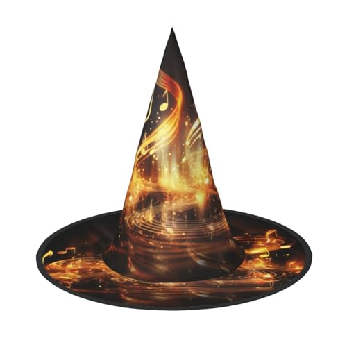 BREAUX Musiknoten, Drillings-Druck, Halloween, Hexe und Zaubererhut, Hexenkostüm für Themendekoration, Halloween-Party BREAUX Musiknoten, Drillings-Druck, Halloween, Hexe und Zaubererhut, Hexenkostüm für Themendekoration, Halloween-Party von BREAUX