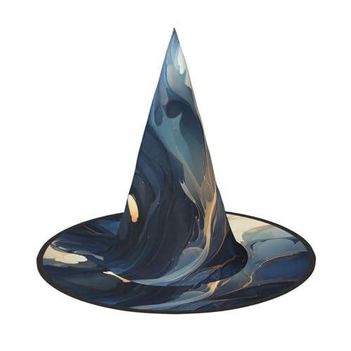 BREAUX Onyx-Stein, hellblauer Druck, Halloween-Hexen- und Zaubererhut, Hexenkostüm für Themendekoration, Halloween-Party BREAUX Onyx-Stein, hellblauer Druck, Halloween-Hexen- und Zaubererhut, Hexenkostüm für Themendekoration, Halloween-Party von BREAUX