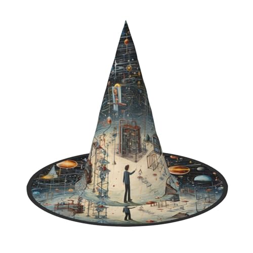 BREAUX Physik-Druckdruck, Halloween, Hexe und Zaubererhut, Hexenkostüm für Themendekoration, Halloween-Party BREAUX Physik-Druckdruck, Halloween, Hexe und Zaubererhut, Hexenkostüm für Themendekoration, Halloween-Party von BREAUX