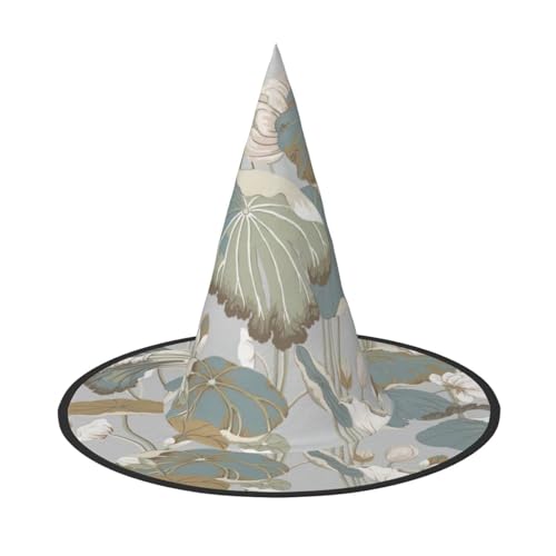 BREAUX Schwarze Lilienblöcke Druck Halloween Hexe und Zauberer Hut Hexenkostüm für Themendekoration Halloween Party BREAUX Schwarze Lilienblöcke Druck Halloween Hexe und Zauberer Hut Hexenkostüm für Themendekoration Halloween Party von BREAUX