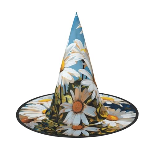 BREAUX Sommer-Blumen-Gänseblümchen-Blumendruck, Halloween-Hexen- und Zaubererhut, Hexenkostüm für Themendekoration, Halloween-Party BREAUX Sommer-Blumen-Gänseblümchen-Blumendruck, Halloween-Hexen- und Zaubererhut, Hexenkostüm für Themendekoration, Halloween-Party von BREAUX