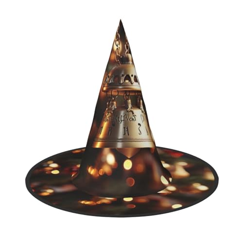 BREAUX Weihnachtsbaum und Glocken Druck Halloween Hexe und Zauberer Hut Hexenkostüm für Themendekoration Halloween Party von BREAUX