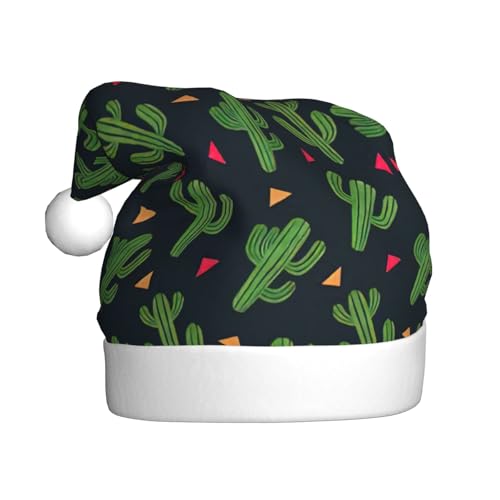 BREAUX Weihnachtshut mit Kaktus-Kunstdruck, Weihnachtsmannhut für Erwachsene, Uni, bequeme Weihnachtsmütze für Neujahrsfeier BREAUX Weihnachtshut mit Kaktus-Kunstdruck, Weihnachtsmannhut für Erwachsene, Uni, bequeme Weihnachtsmütze für Neujahrsfeier von BREAUX
