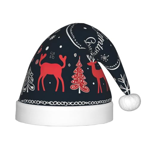 BREAUX Weihnachtsmütze mit Aufdruck "Merry Christmas", Weihnachtsfeiertagsmütze, Weihnachtsfest, Neujahrsfest, Partyzubehör BREAUX Weihnachtsmütze mit Aufdruck "Merry Christmas", Weihnachtsfeiertagsmütze, Weihnachtsfest, Neujahrsfest, Partyzubehör von BREAUX