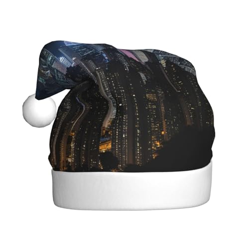 BREAUX Weihnachtsmütze mit Hongkong-Aufdruck, Weihnachtsmannmütze für Erwachsene, Uni, bequeme Weihnachtsmütze für Neujahr, festliche Party BREAUX Weihnachtsmütze mit Hongkong-Aufdruck, Weihnachtsmannmütze für Erwachsene, Uni, bequeme Weihnachtsmütze für Neujahr, festliche Party von BREAUX
