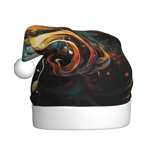 BREAUX Weihnachtsmütze mit Musik-Symbol-Druck, Weihnachtsmannmütze für Erwachsene, Uni, bequem, Weihnachtsmütze für Neujahr, festliche Party BREAUX Weihnachtsmütze mit Musik-Symbol-Druck, Weihnachtsmannmütze für Erwachsene, Uni, bequem, Weihnachtsmütze für Neujahr, festliche Party von BREAUX