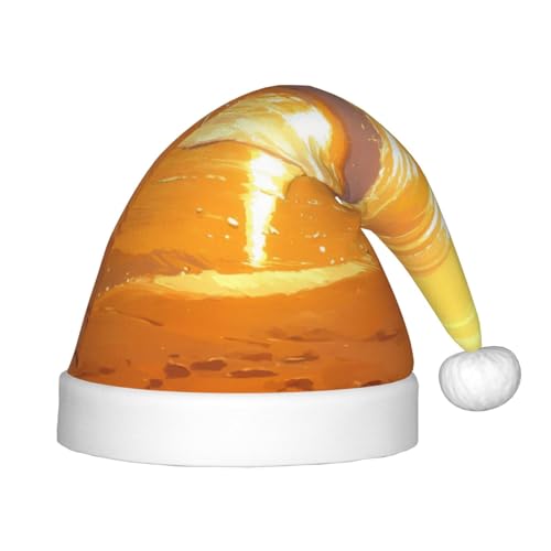BREAUX Weihnachtsmütze mit Sonnenaufgang am Strand, Orang, Meer, Weihnachtsmütze, Weihnachten, Neujahr, festliches Partyzubehör BREAUX Weihnachtsmütze mit Sonnenaufgang am Strand, Orang, Meer, Weihnachtsmütze, Weihnachten, Neujahr, festliches Partyzubehör von BREAUX