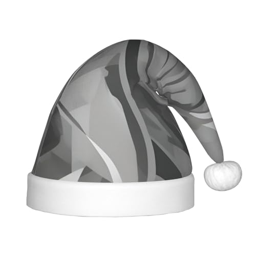 BREAUX Weihnachtsmütze mit abstraktem grauem Druck, Weihnachtsmütze, Weihnachten, Neujahr, festliches Partyzubehör BREAUX Weihnachtsmütze mit abstraktem grauem Druck, Weihnachtsmütze, Weihnachten, Neujahr, festliches Partyzubehör von BREAUX