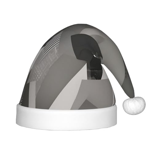 BREAUX Weihnachtsmütze mit abstraktem grauem Druck, Weihnachtsmütze, Weihnachten, Neujahr, festliches Partyzubehör BREAUX Weihnachtsmütze mit abstraktem grauem Druck, Weihnachtsmütze, Weihnachten, Neujahr, festliches Partyzubehör von BREAUX