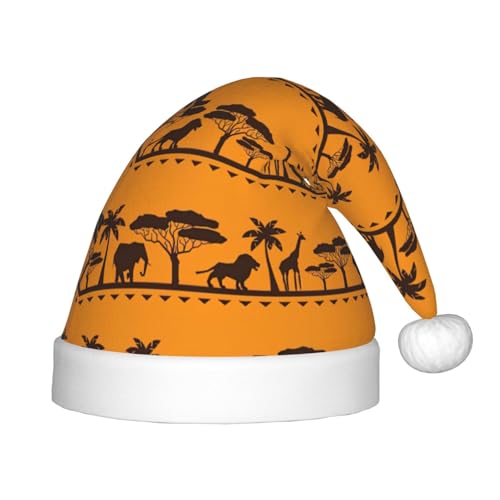 BREAUX Weihnachtsmütze mit afrikanischen Tieren bedruckt, Weihnachtsmütze, Weihnachten, Neujahr, festliches Partyzubehör BREAUX Weihnachtsmütze mit afrikanischen Tieren bedruckt, Weihnachtsmütze, Weihnachten, Neujahr, festliches Partyzubehör von BREAUX