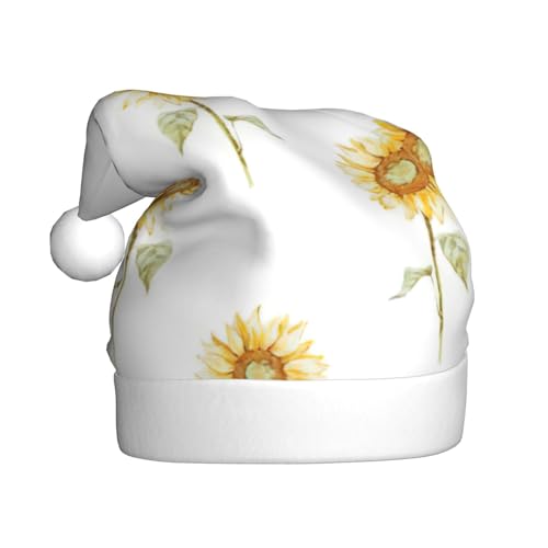 BREAUX Weihnachtsmütze mit blühendem Sonnenblumen-Druck, Weihnachtsmannmütze für Erwachsene, Uni, bequem, Weihnachtsmütze für Neujahr, festliche Party BREAUX Weihnachtsmütze mit blühendem Sonnenblumen-Druck, Weihnachtsmannmütze für Erwachsene, Uni, bequem, Weihnachtsmütze für Neujahr, festliche Party von BREAUX