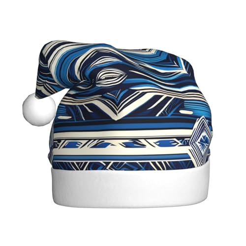 BREAUX Weihnachtsmütze mit polynesischem Maori-Stammesmuster, Weihnachtsmütze für Erwachsene, Uni, bequeme Weihnachtsmütze für festliche Anlässe, Blau BREAUX Weihnachtsmütze mit polynesischem Maori-Stammesmuster, Weihnachtsmütze für Erwachsene, Uni, bequeme Weihnachtsmütze für festliche Anlässe, Blau von BREAUX
