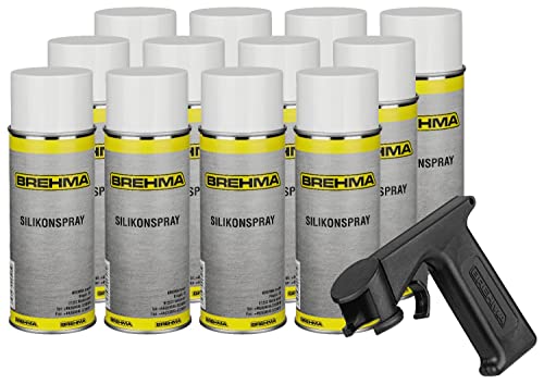 24x BREHMA Silikonspray 400ml Schmiermittel Schmierstoff Siliconespray mit Griff von BREHMA