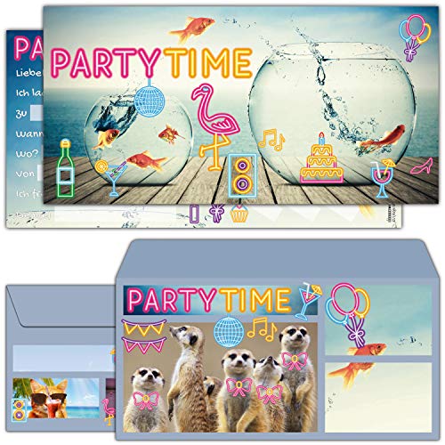 12-er Set Goldfische Einladungskarten mit Umschlag zum Kindergeburtstag oder Party - Einladung für Kinder, Teenager & Erwachsene von BREITENWERK 12-er Set Goldfische Einladungskarten mit Umschlag zum Kindergeburtstag oder Party - Einladung für Kinder, Teenager & Erwachsene von BREITENWERK von BREITENWERK