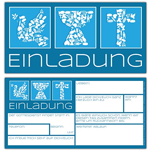 25 Einladungskarten zur Konfirmation Kommunion Taufe Firmung im XL-Set CHRISTLICHE SYMBOLE - edle Premium Einladungen zum Ausfüllen von BREITENWERK 25 Einladungskarten zur Konfirmation Kommunion Taufe Firmung im XL-Set CHRISTLICHE SYMBOLE - edle Premium Einladungen zum Ausfüllen von BREITENWERK von BREITENWERK