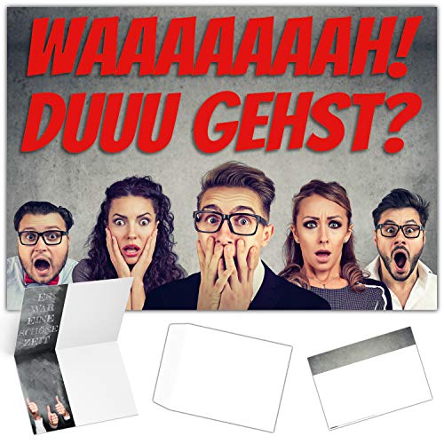 A4 XXL Abschiedskarte KOLLEGEN GESCHOCKT mit Umschlag - lustige Klappkarte zur Rente Pension Jobwechsel Mutterschutz Ruhestand Karte von BREITENWERK A4 XXL Abschiedskarte KOLLEGEN GESCHOCKT mit Umschlag - lustige Klappkarte zur Rente Pension Jobwechsel Mutterschutz Ruhestand Karte von BREITENWERK von BREITENWERK