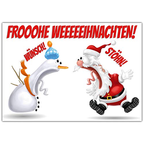 A4 XXL Weihnachtskarte KOLLEGEN mit Umschlag - edle und lustige Klappkarte für Kollegen Freunde Verwandte - Frohe Weihnachten Karte von BREITENWERK von BREITENWERK