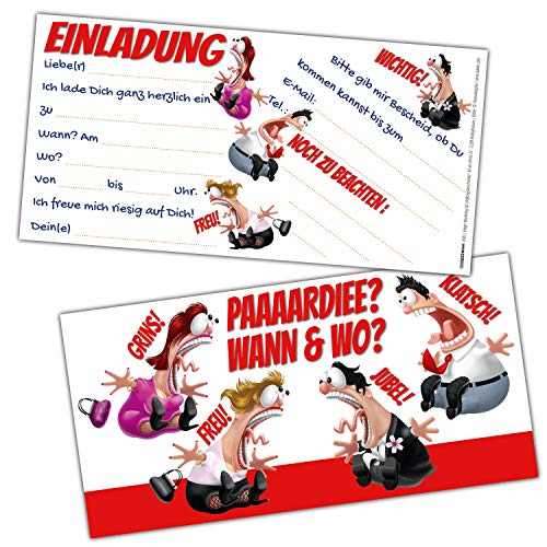 KOLLEGEN Einladungskarten Set XL (24 Stück) lustige Einladungen zum Geburtstag für Erwachsene Mädchen Jungen Kindergeburtstag Party von BREITENWERK von BREITENWERK