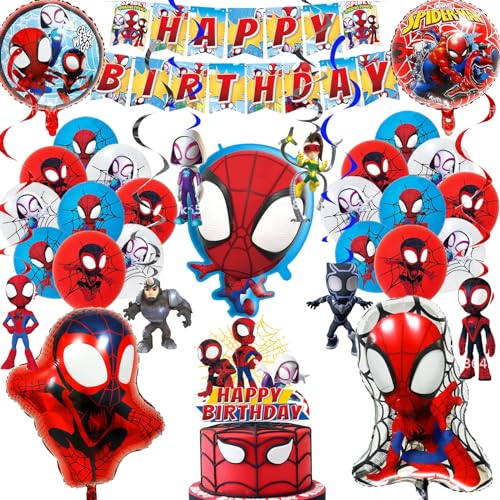 Geburtstagsdeko Themed Party Set,Tortenaufleger Ballons, Mädchen Jungen Geburtstagsfeier Ballondekoration von BRIACICELL