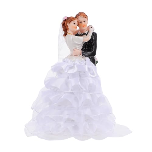 BRIGHTFUFU 1 Stück Schmuck Für Braut Und Bräutigam Lustig Topper Groß Fee Pastell Hochzeit Paarfigur Schmücken Paar Figur Kuchen Ornament Heiraten Braut Bräutigam Figuren Brautpaar Harz von BRIGHTFUFU