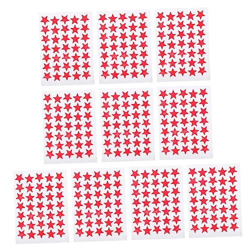 BRIGHTFUFU 10 Blatt Sterne-Aufkleber kinderzimmer Sticker Aufkleber dekorative Sticker kindersticker Selbstklebende Sternaufkleber Aufkleber mit fünfzackigen Sternchen für rot BRIGHTFUFU 10 Blatt Sterne-Aufkleber kinderzimmer Sticker Aufkleber dekorative Sticker kindersticker Selbstklebende Sternaufkleber Aufkleber mit fünfzackigen Sternchen für rot von BRIGHTFUFU