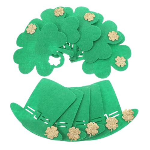 BRIGHTFUFU 10 Stück Vierblättriger Trichter St Patrick's Day Gastgeschenke Kleeblatt Partygeschenke St Patrick's Day Gastgeschenke St Patrick's Day Zubehör St von BRIGHTFUFU