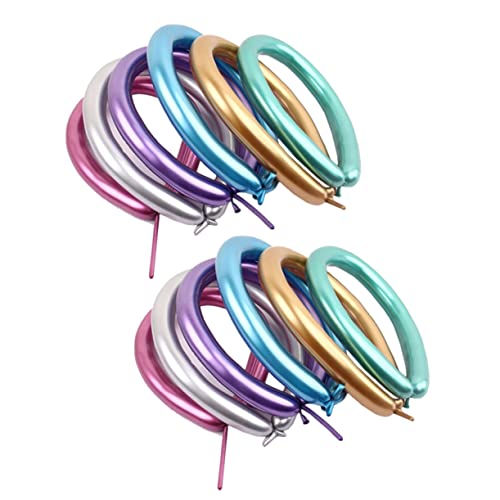 BRIGHTFUFU 100 Stück Langer Metallballon Metallischer Drehballon Lange Luftballons Dekor Hochzeit Lange Luftballons Lange Luftballons Für Ballontiere Drehballons Ballontiere Set von BRIGHTFUFU