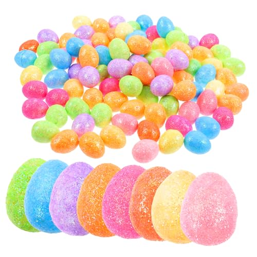 BRIGHTFUFU 100Stücke Ostereier Bunten Farben Glitzernde Eier für Ostern Dekoration Bastelprojekte und Party Gefälligkeiten BRIGHTFUFU 100Stücke Ostereier Bunten Farben Glitzernde Eier für Ostern Dekoration Bastelprojekte und Party Gefälligkeiten von BRIGHTFUFU