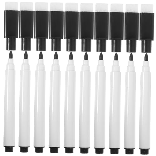 BRIGHTFUFU 10Stücke Magnetische Whiteboard Marker Abwischbare Filzstifte mit Feiner Spitze Radierbare Stifte für Büro Schule und Zuhause Umweltfreundliche Wasserbasierte von BRIGHTFUFU