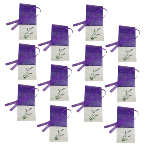 BRIGHTFUFU 12 Stück Beutel Mit Kräutersäckchen Würzen Duftsäckchen Lavendel Sachet-beutel Duftende Schubladenbeutel Leere Beutelbeutel Teebeutel Tee-ei Lagerbehälter Baumwolle Violett von BRIGHTFUFU