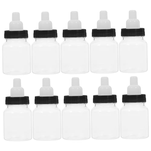 BRIGHTFUFU 12 Stück Teiliges Shower Candy Box Transparente Milchflaschen Form Kreative Hochzeit Süßigkeiten Verpackung Kleine Party Süßigkeitenbox Geschenkverpackung für Babyparty und von BRIGHTFUFU