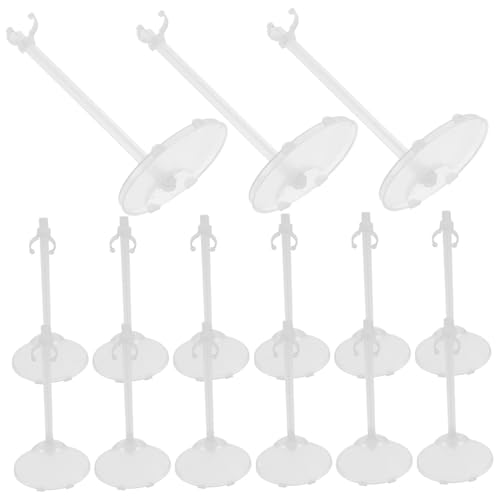 BRIGHTFUFU 15Stücke Puppenständer aus Stabiler Puppenhalter für Einfaches Display und Unterstützung für Puppen für Regale und Tischplatten Transparent von BRIGHTFUFU