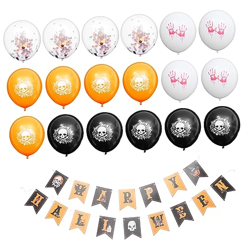 BRIGHTFUFU 19Stücke Teiliges Halloween Dekorative Ballons Und Fahnen Themen Party Verzierungen Für Unvergessliche Feiern Halloween Und Fotorequisiten Für Innen BRIGHTFUFU 19Stücke Teiliges Halloween Dekorative Ballons Und Fahnen Themen Party Verzierungen Für Unvergessliche Feiern Halloween Und Fotorequisiten Für Innen von BRIGHTFUFU