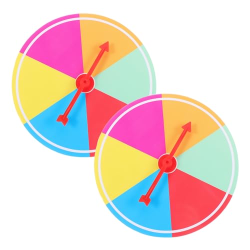BRIGHTFUFU 2-teiliges Spiel-Spinner-Rad in Regenbogenfarben, Leeres Brett Mit Kunststoffpfeilen, Ideal Für Partyspiele, Aktivitäten Im Klassenzimmer Und Familienspaß von BRIGHTFUFU