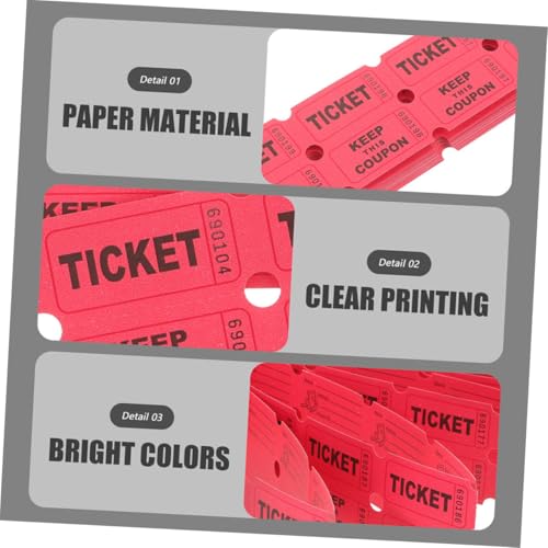 BRIGHTFUFU 200 Stück Raffle Tickets Rote Lose für Party Spiele und Veranstaltungen für Verlosung Geburtstagsfeiern Schul Karnevalsaktionen Nummerierte Eintrittskarten für Gewinnspiele BRIGHTFUFU 200 Stück Raffle Tickets Rote Lose für Party Spiele und Veranstaltungen für Verlosung Geburtstagsfeiern Schul Karnevalsaktionen Nummerierte Eintrittskarten für Gewinnspiele von BRIGHTFUFU