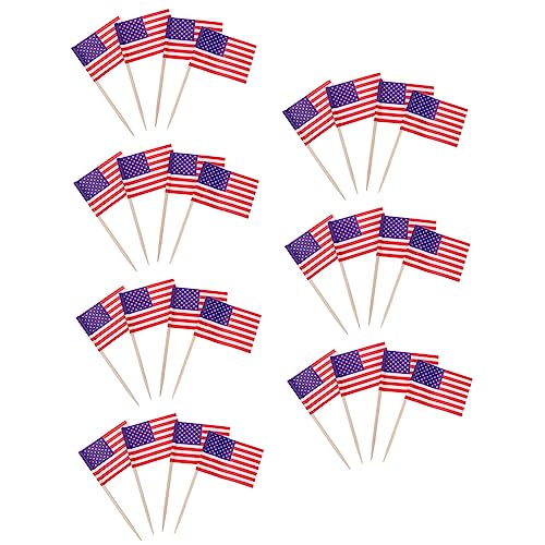 BRIGHTFUFU 200stücke Dekorative Zahnstochflaggen Multifunktionale Cupcake Topper Mit Feinen Länderflaggen Für Elegante Torten Und Dessertdekorationen von BRIGHTFUFU
