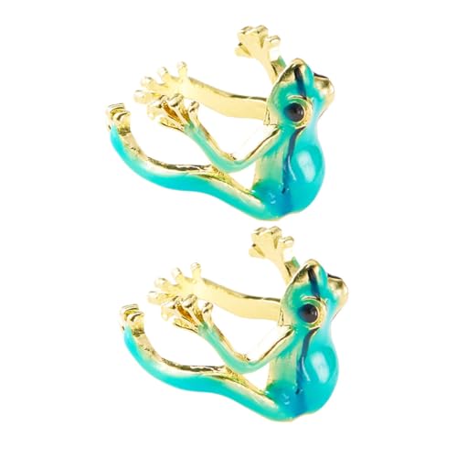 BRIGHTFUFU 2Stücke Teiliges Frosch Ring Set für Frauen Verstellbar Offener Ring Niedliches Design für Alltagskleidung und Vielseitiger Schmuck BRIGHTFUFU 2Stücke Teiliges Frosch Ring Set für Frauen Verstellbar Offener Ring Niedliches Design für Alltagskleidung und Vielseitiger Schmuck von BRIGHTFUFU