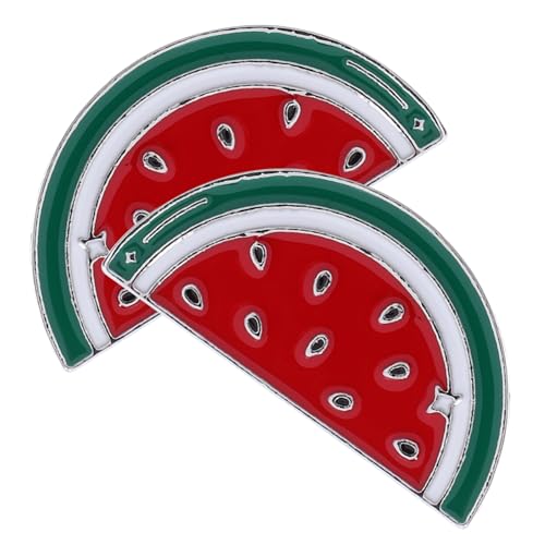 BRIGHTFUFU 2Stücke Wassermelone Brosche Anstecknadel Broschen Für Damen Stilvolle Kleidung Dekoration Accessoires Für Jacken Und Schals von BRIGHTFUFU