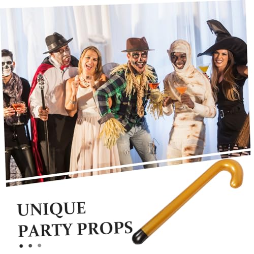 BRIGHTFUFU 3 Stück Aufblasbarer Gehstock Stabiler Spazierstock als Old Man Kostüm Requisit für Halloween Party Geburtstagsfeier Vielseitig und Leicht Tragbar von BRIGHTFUFU