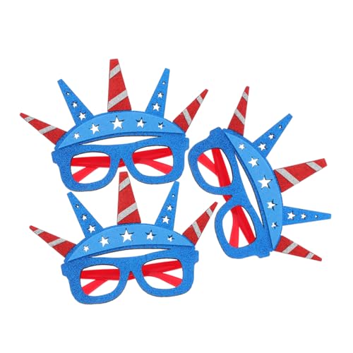 BRIGHTFUFU 3 Stück Unabhängigkeitstag Partybrillen aus Weichem Material Bequeme Patriotische Accessoires Statue Of Liberty Sonnenbrillen für Foto Requisiten und Feierlichkeiten BRIGHTFUFU 3 Stück Unabhängigkeitstag Partybrillen aus Weichem Material Bequeme Patriotische Accessoires Statue Of Liberty Sonnenbrillen für Foto Requisiten und Feierlichkeiten von BRIGHTFUFU