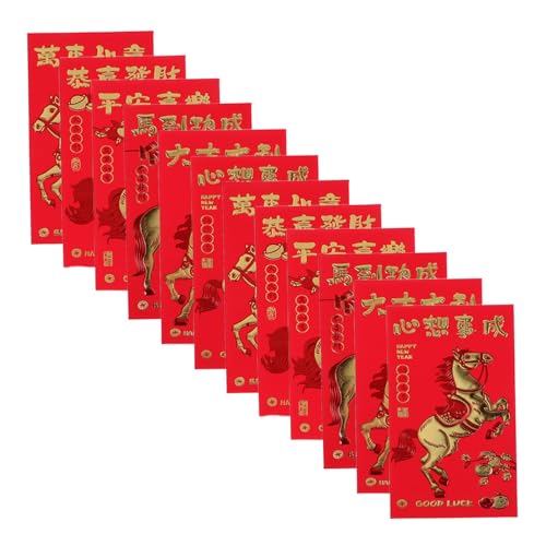 BRIGHTFUFU 30 Stück Teiliges Chinesische Neujahrs Glücksgeldumschläge Roter Umschlag mit Geprägtem Pferde Zodiac Neujahrs Hongbao für Frühlingsfest Hochzeit Vielseitig Einsetzbar BRIGHTFUFU 30 Stück Teiliges Chinesische Neujahrs Glücksgeldumschläge Roter Umschlag mit Geprägtem Pferde Zodiac Neujahrs Hongbao für Frühlingsfest Hochzeit Vielseitig Einsetzbar von BRIGHTFUFU