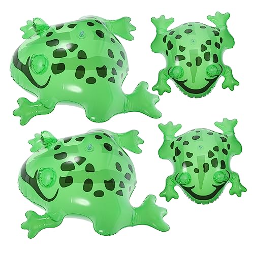 BRIGHTFUFU 4Satz Aufblasbare Frosch Spielzeuge Teiliges für Dekorative Springfrösche aus Leichtem Sicher und Langlebig für Kindergeburtstage von BRIGHTFUFU