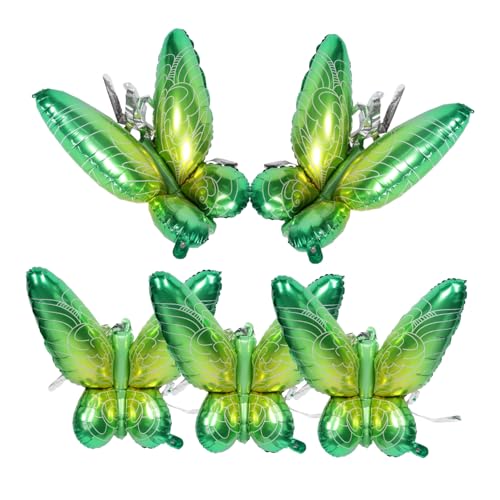BRIGHTFUFU 5 Stück Flügel Ballon Partyballons Kinderschmetterling Heliumballons schmetterling hochzeitsdekorationen Hochzeitsfeierlieferungen schmetterling dekorationen Aluminiumfolie Green BRIGHTFUFU 5 Stück Flügel Ballon Partyballons Kinderschmetterling Heliumballons schmetterling hochzeitsdekorationen Hochzeitsfeierlieferungen schmetterling dekorationen Aluminiumfolie Green von BRIGHTFUFU
