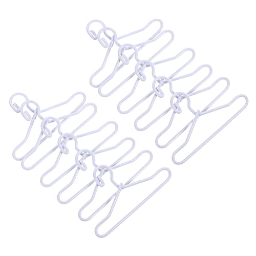 BRIGHTFUFU 50 Stücke Mini Puppe Kleiderbügel Metall Baby Puppe Kleidung Rack Zubehör Set von BRIGHTFUFU