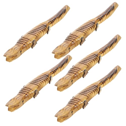 BRIGHTFUFU 5stücke Holzspielzeug Modell-krokodil Unvollendete Holztiere Zum Bemalen Bastelset Für Lebensechte Tiermodelle Lange Holzfiguren Für Kreative Bastelprojekte von BRIGHTFUFU