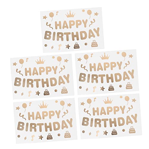 BRIGHTFUFU 5stücke Selbstklebende Sticker Für Geburtstagsfeiern Dekorative Aufkleber Für Fenster Wände Und Ballons Transparent Für -Dekoration Und Party-Props BRIGHTFUFU 5stücke Selbstklebende Sticker Für Geburtstagsfeiern Dekorative Aufkleber Für Fenster Wände Und Ballons Transparent Für -Dekoration Und Party-Props von BRIGHTFUFU