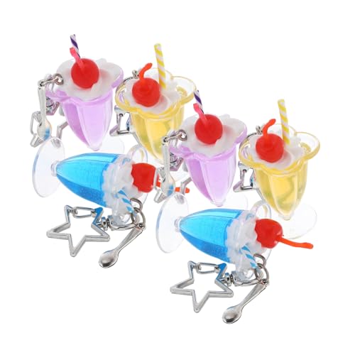 BRIGHTFUFU 6 Stück Mini-eisbecher-schlüsselanhänger, Taschenanhänger Für Geldbörse, Handtasche, Rucksack, Ideal Für Party, Hochzeit, Weihnachtsdekoration, Geeignetes Für Frauen BRIGHTFUFU 6 Stück Mini-eisbecher-schlüsselanhänger, Taschenanhänger Für Geldbörse, Handtasche, Rucksack, Ideal Für Party, Hochzeit, Weihnachtsdekoration, Geeignetes Für Frauen von BRIGHTFUFU
