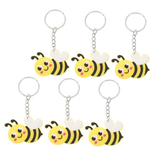 BRIGHTFUFU 6Stücke Süße Bienen Rucksack Schlüsselanhänger Niedliche Bienen Geldbörsen Anhänger Geschenkideen Für Kindergeburtstage Und Partys Bienen Motto von BRIGHTFUFU