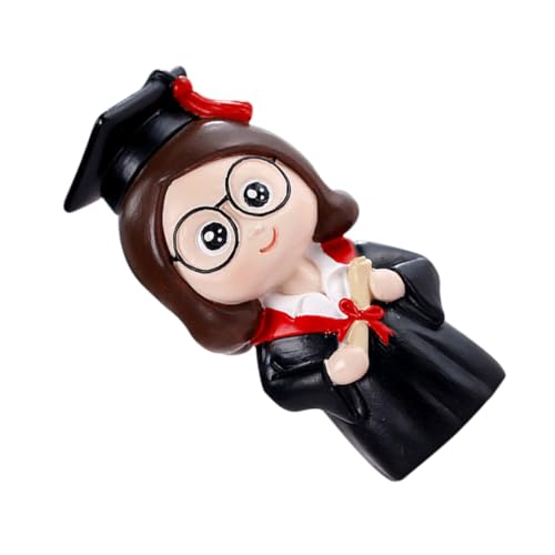 BRIGHTFUFU Abschlusskuchen Dekoration Lustige Tortenfigur Cartoon Cake Topper Für Doktorfeiern Backzubehör Für Abschlussfeier Einzigartige Tortenverzierung von BRIGHTFUFU